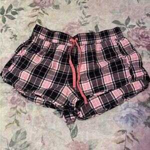 Secret Treasures Pink and Black Plaid Shorts